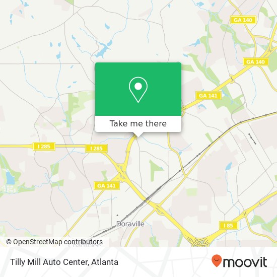 Mapa de Tilly Mill Auto Center