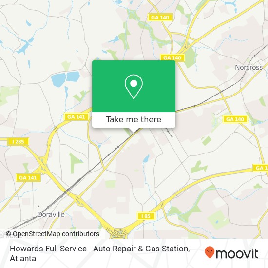 Mapa de Howards Full Service - Auto Repair & Gas Station