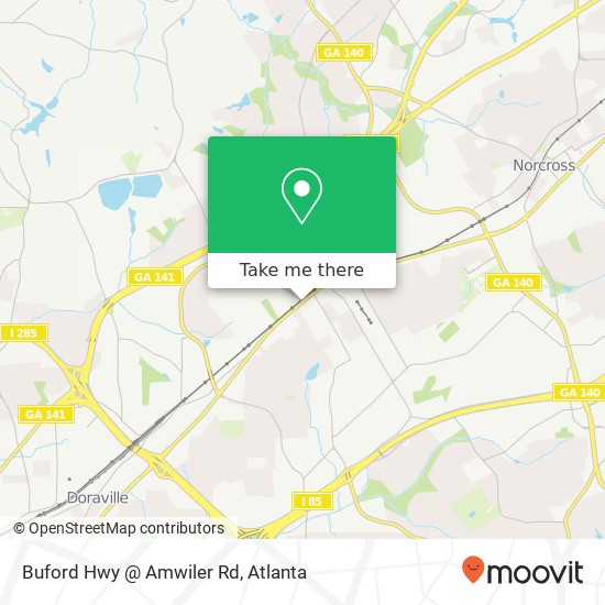 Buford Hwy @ Amwiler Rd map