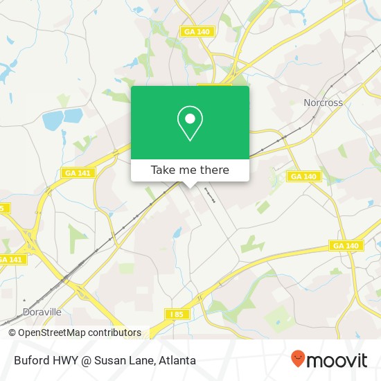 Buford HWY @ Susan Lane map