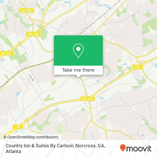 Mapa de Country Inn & Suites By Carlson, Norcross, GA