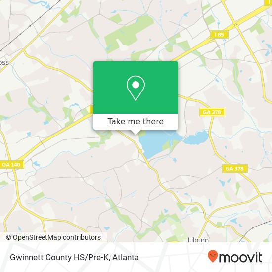 Mapa de Gwinnett County HS/Pre-K