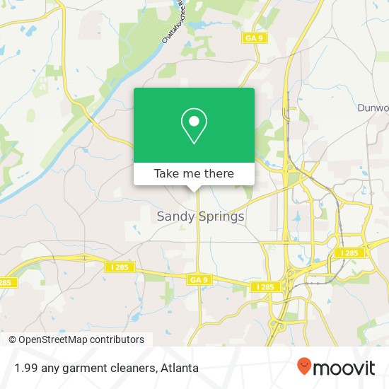 Mapa de 1.99 any garment cleaners