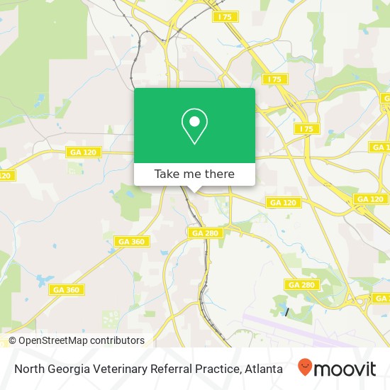 North Georgia Veterinary Referral Practice map