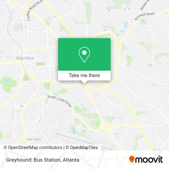 Mapa de Greyhound: Bus Station