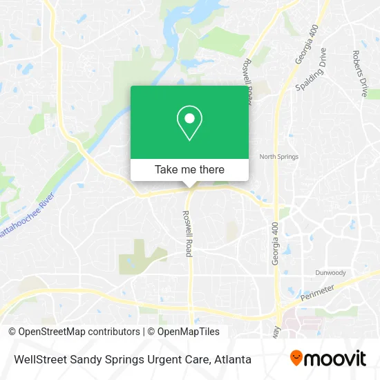 Mapa de WellStreet Sandy Springs Urgent Care