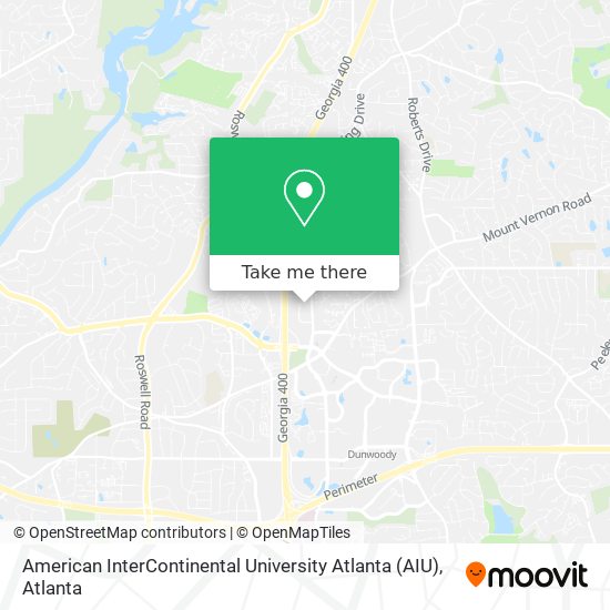 Mapa de American InterContinental University Atlanta (AIU)