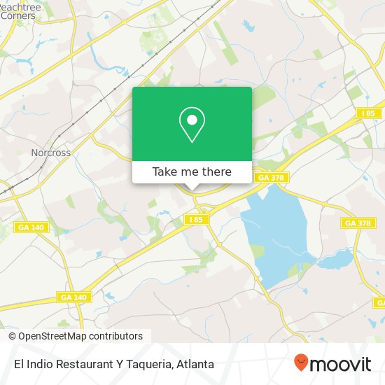 Mapa de El Indio Restaurant Y Taqueria