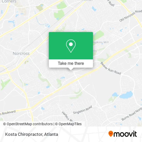 Kosta Chiropractor map