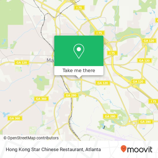 Mapa de Hong Kong Star Chinese Restaurant