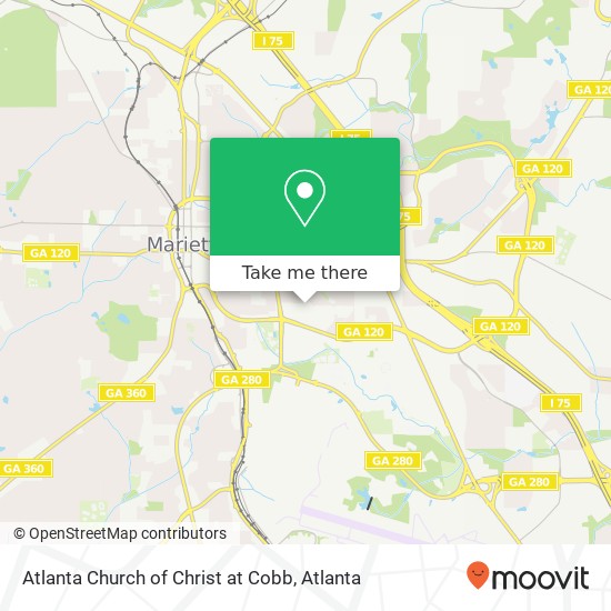 Mapa de Atlanta Church of Christ at Cobb