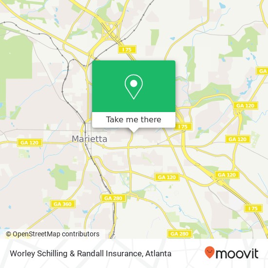 Mapa de Worley Schilling & Randall Insurance