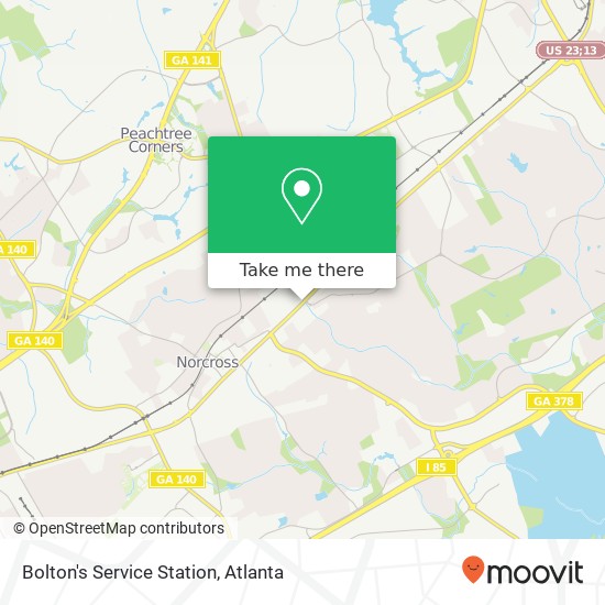 Bolton's Service Station map