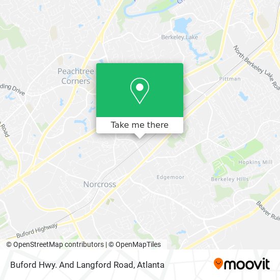 Buford Hwy. And Langford Road map