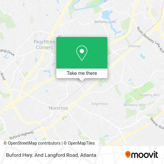 Buford Hwy. And Langford Road map