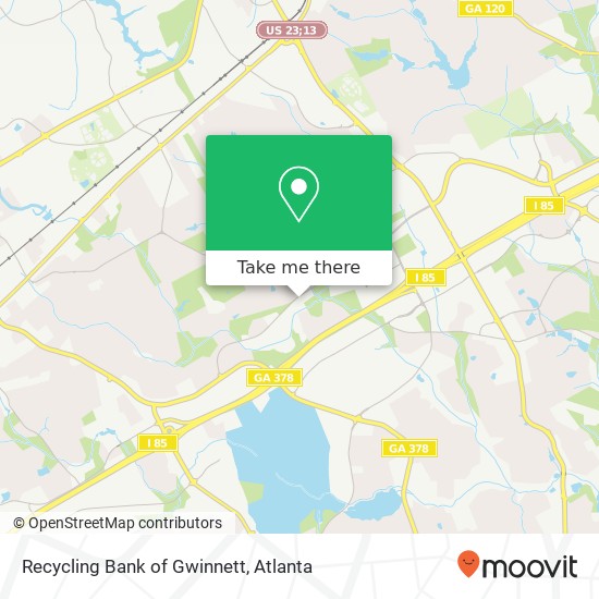 Recycling Bank of Gwinnett map