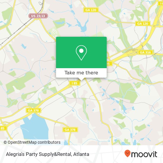 Alegria's Party Supply&Rental map