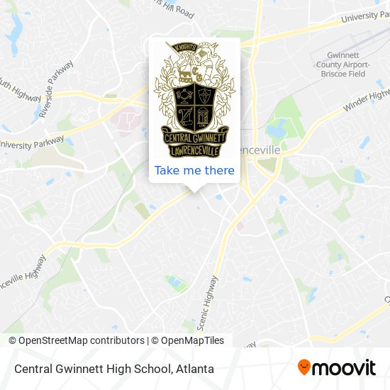 Mapa de Central Gwinnett High School