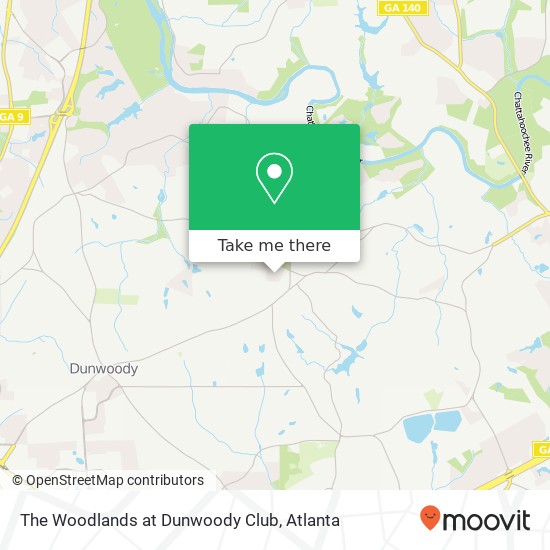 The Woodlands at Dunwoody Club map