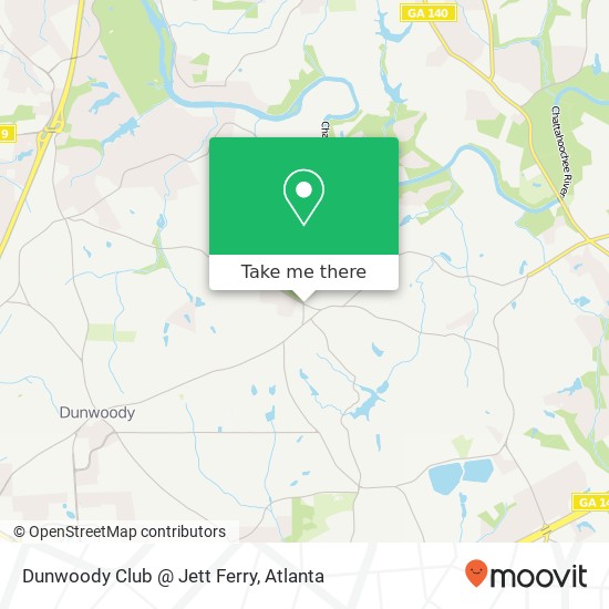 Mapa de Dunwoody Club @ Jett Ferry