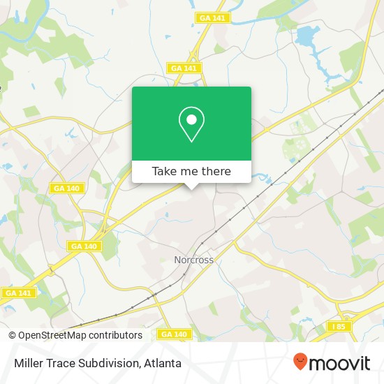 Miller Trace Subdivision map