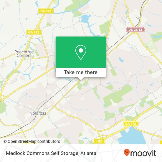 Medlock Commons Self Storage map