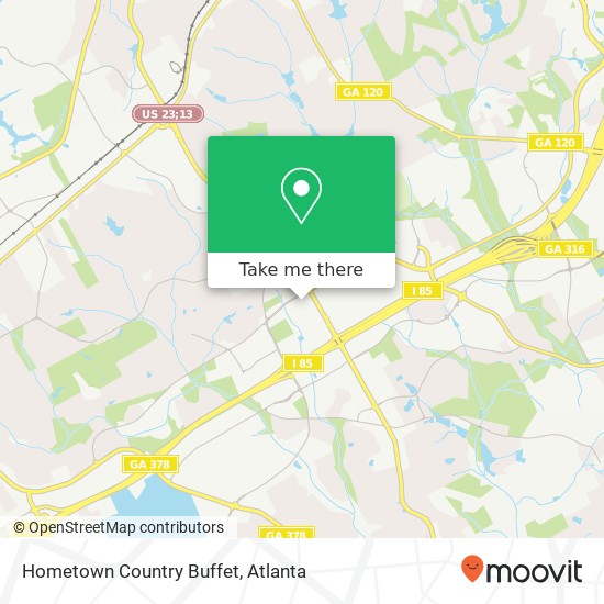 Hometown Country Buffet map