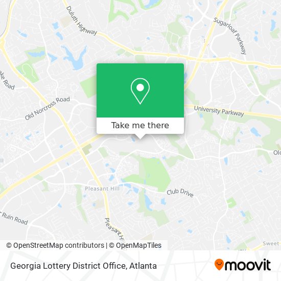 Mapa de Georgia Lottery District Office