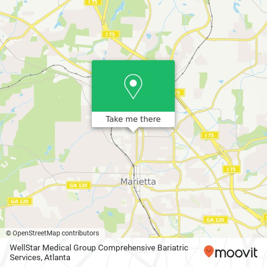 Mapa de WellStar Medical Group Comprehensive Bariatric Services