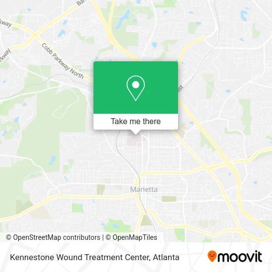 Mapa de Kennestone Wound Treatment Center