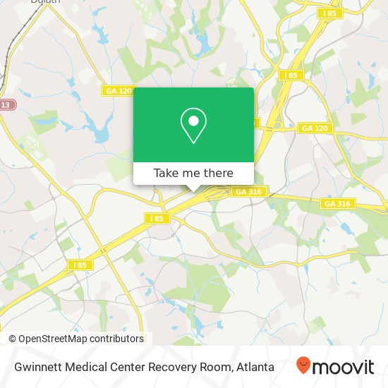Gwinnett Medical Center Recovery Room map