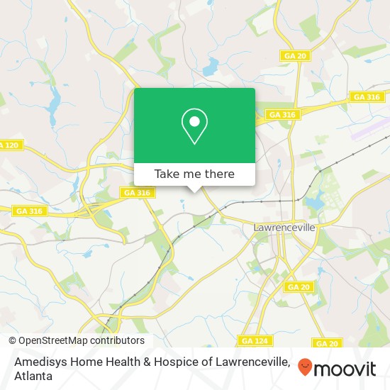 Amedisys Home Health & Hospice of Lawrenceville map