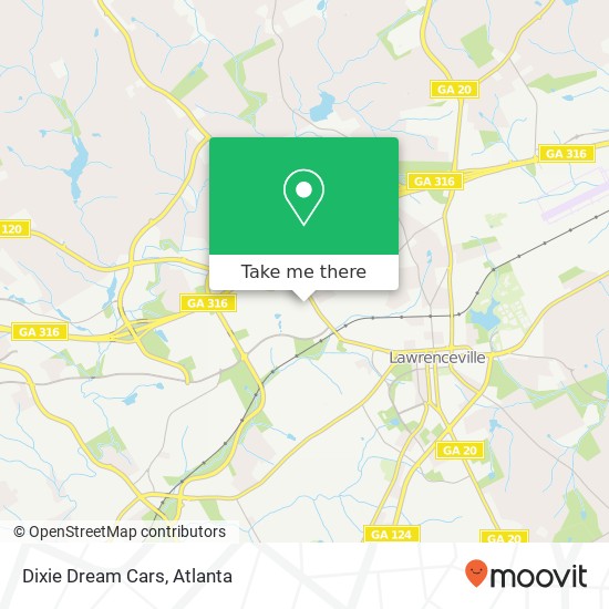 Dixie Dream Cars map