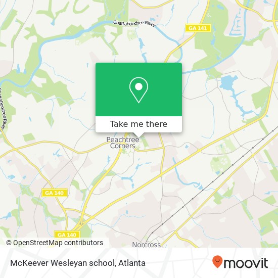 Mapa de McKeever Wesleyan school