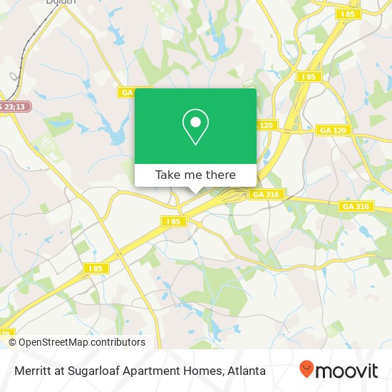 Merritt at Sugarloaf Apartment Homes map