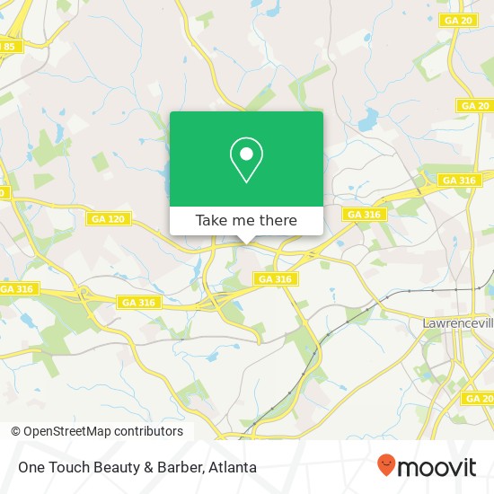 Mapa de One Touch Beauty & Barber