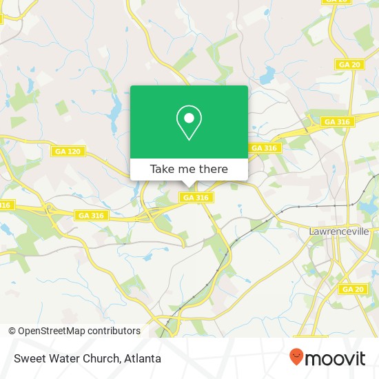 Sweet Water Church map