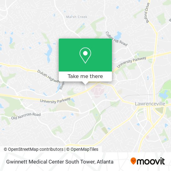 Gwinnett Medical Center South Tower map