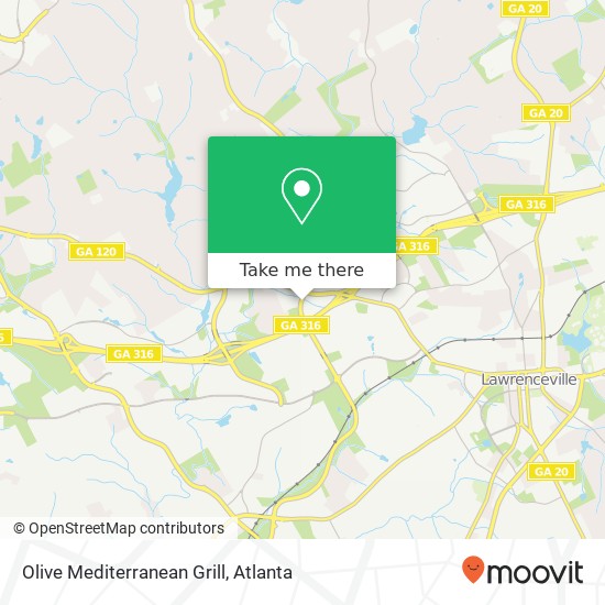 Mapa de Olive Mediterranean Grill