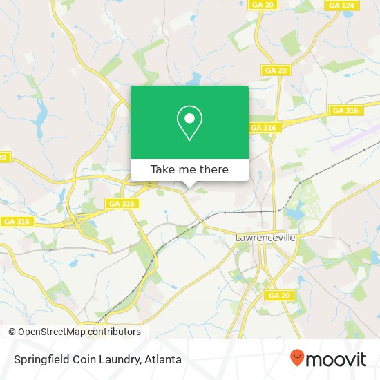 Mapa de Springfield Coin Laundry