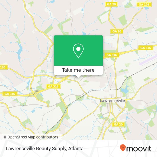 Mapa de Lawrenceville Beauty Supply