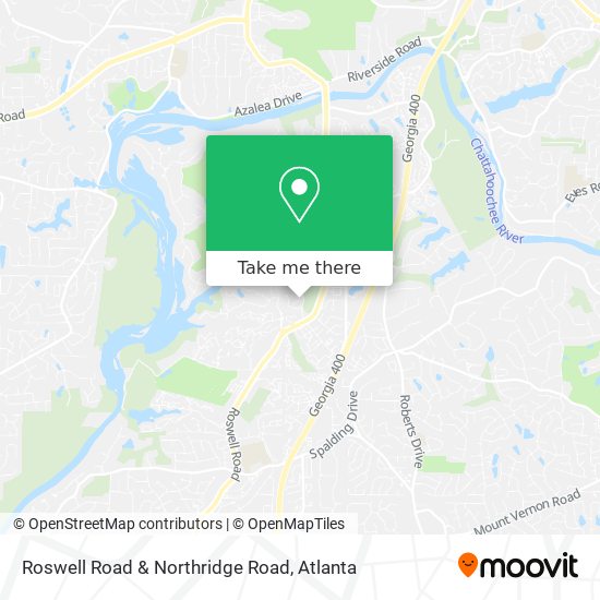 Roswell Road & Northridge Road map