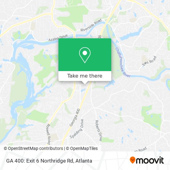 Mapa de GA 400: Exit 6 Northridge Rd