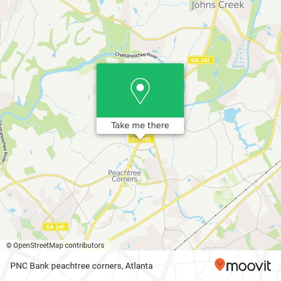 PNC  Bank peachtree corners map