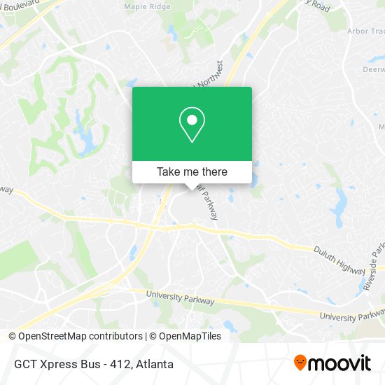 GCT Xpress Bus - 412 map