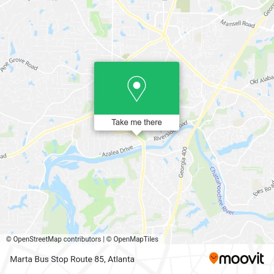 Marta Bus Stop Route 85 map