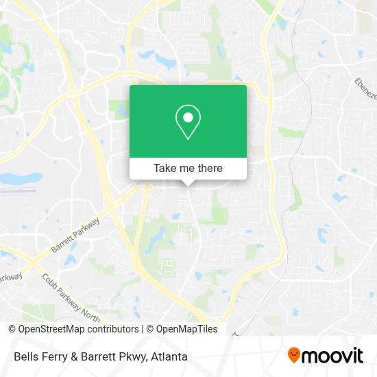 Bells Ferry & Barrett Pkwy map