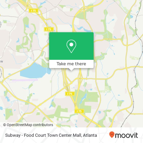 Subway - Food Court Town Center Mall map