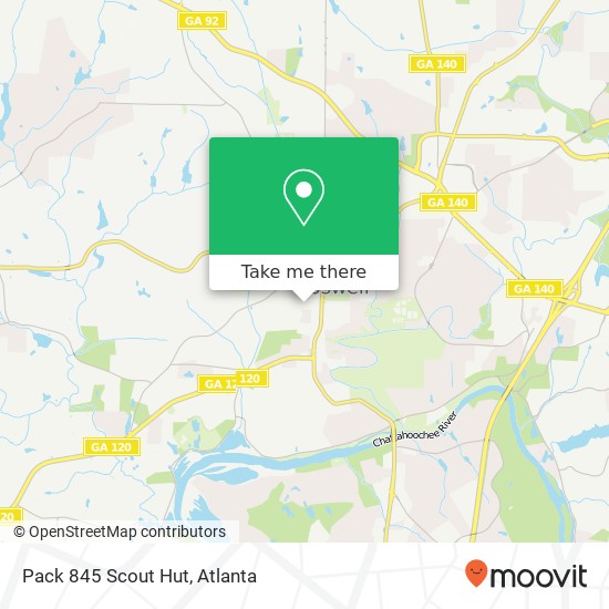 Mapa de Pack 845 Scout Hut