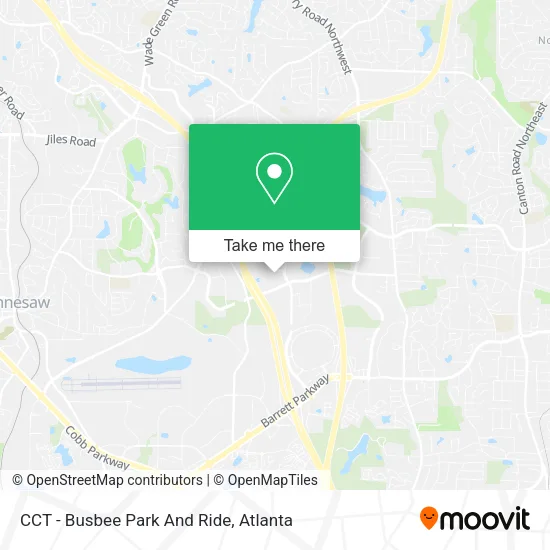 Mapa de CCT - Busbee Park And Ride